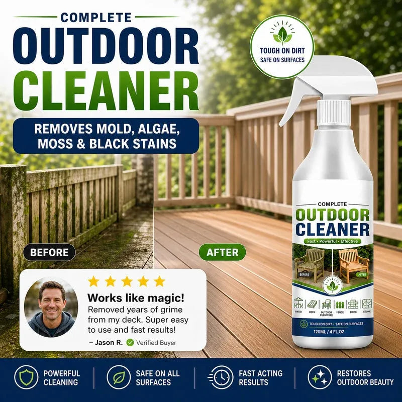 🌿 LIMITED-TIME 49% OFF! Outdoor Surface Cleaner Spray, Fast Acting Stain Remover for Patio, Wooden Furniture & Outdoor Surfaces