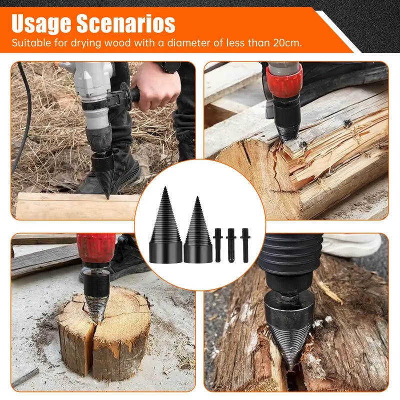 🔥 HOT DEAL  🔥 WOOD LOG SPLITTER FIREWOOD DRILL BIT